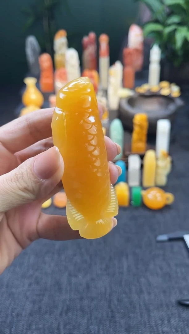 昌化石印石手把件