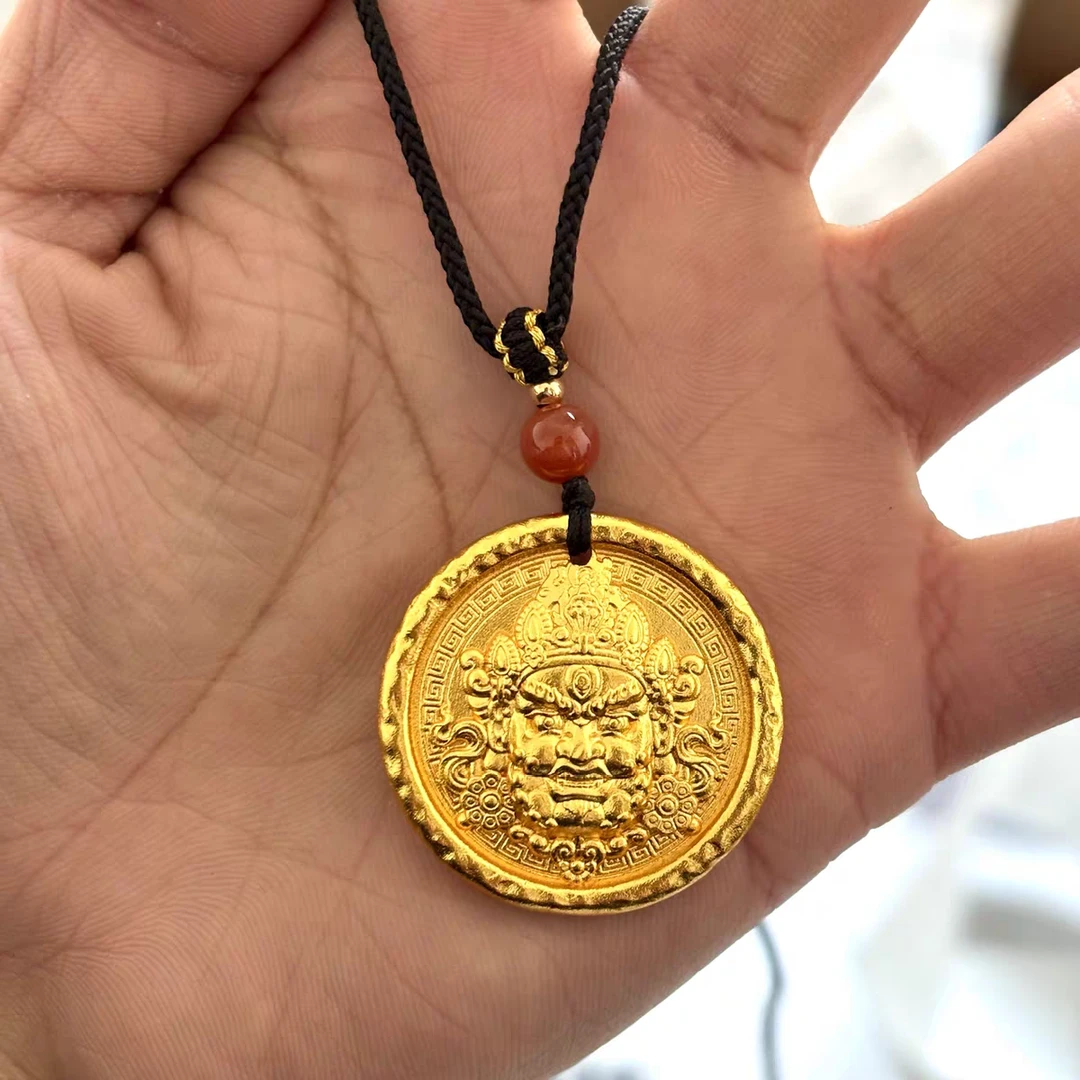 合金吊坠 合金黄财神吊坠男女同款仿黄金色不掉色