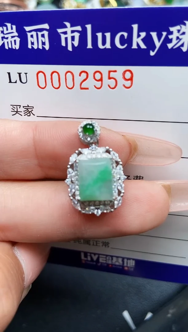 【闪购商品】翡翠颈饰银S925镶嵌2959