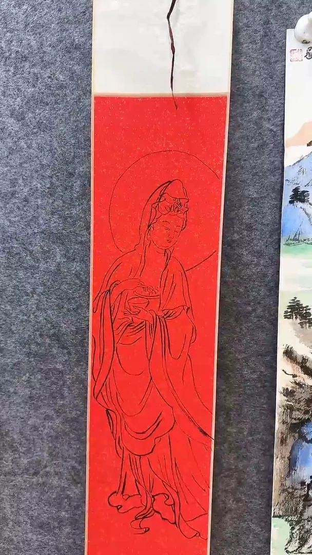 国画中美协石佳鹭手绘观音