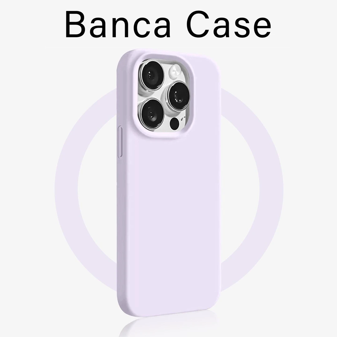 BANCA芋泥紫软糯壳适用苹果17手机壳iPhone16小米vivoppo华为p70