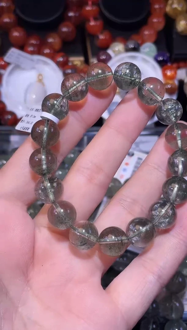 未镶嵌手链水晶绿幽灵单圈手链A12