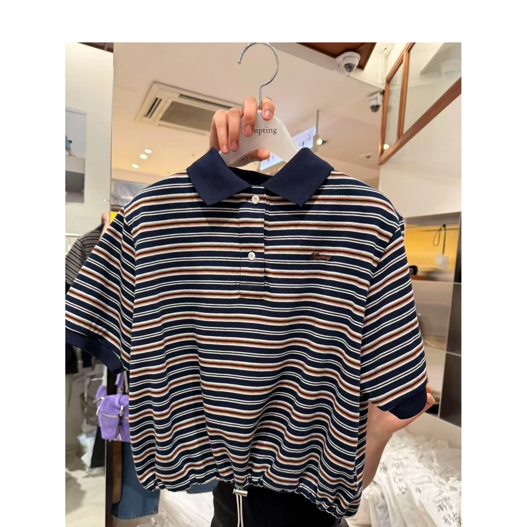 东大门te条纹短袖T恤/NO退换