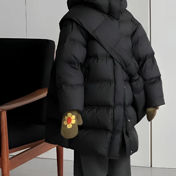 中大童冬季新款90白鸭儿童气质时髦高定洋气女宝羽绒服女童35091