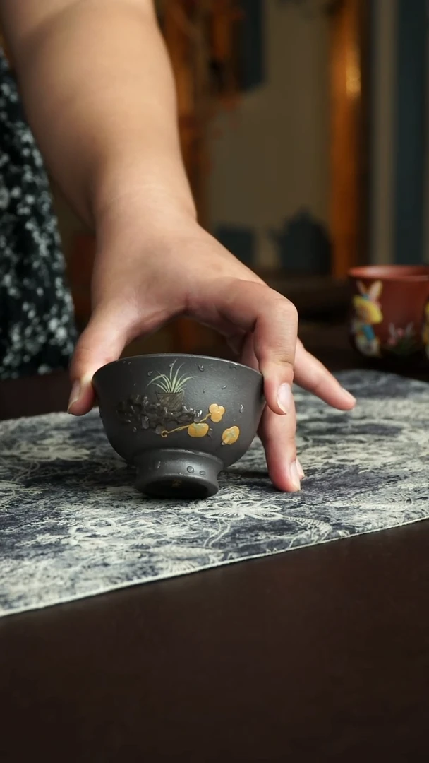 茶杯紫砂50号宜兴紫砂原矿作品100毫升