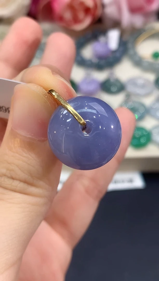 吊坠(不含链)未镶嵌翡翠B65 紫货有色差