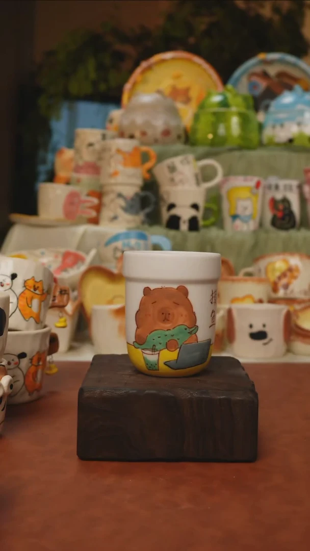 摆件景德镇一休瓷屋 卡皮巴拉