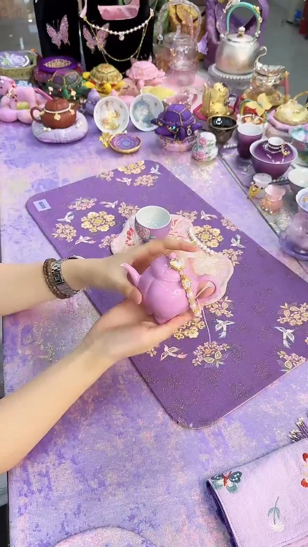20哈粉色瓷壶拍一发二