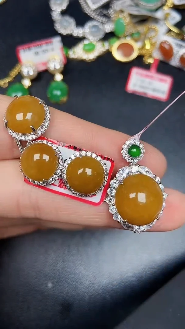 银S925镶嵌戒指翡翠5300