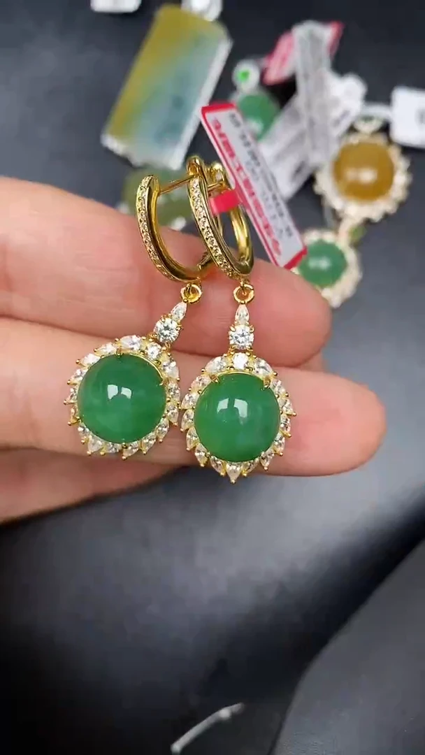 银S925镶嵌戒指翡翠5800