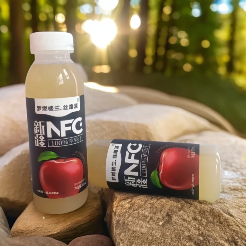 新疆直发NFC鲜榨苹果汁网红饮品体飞适苹果醋橙汁100%原汁
