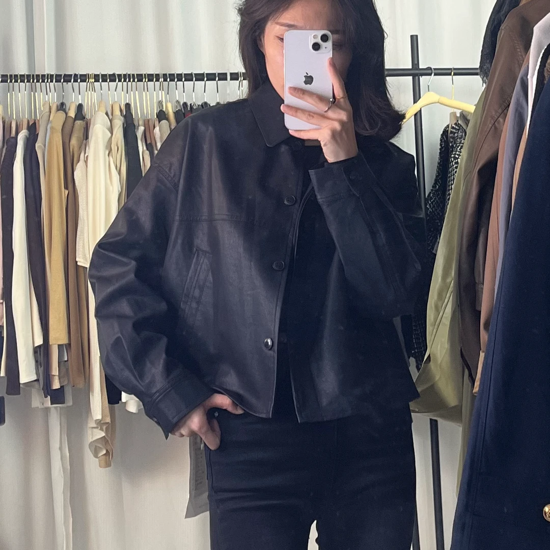 秋冬季流行款小个子机车服短款皮u外套女款休闲皮夹克韩版酷酷范