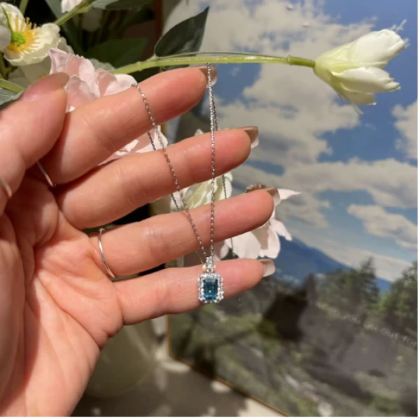 坠链均925银 N1-925银‘’冰岛方糖‘’项链 yx441【zb】