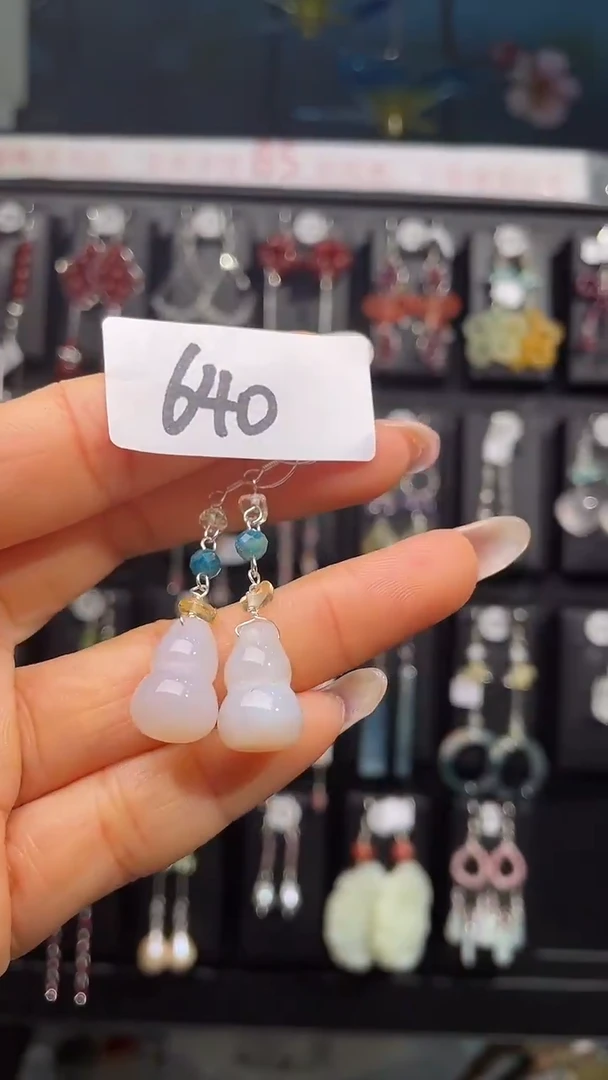 银S925镶嵌耳饰紫晶喜欢拍