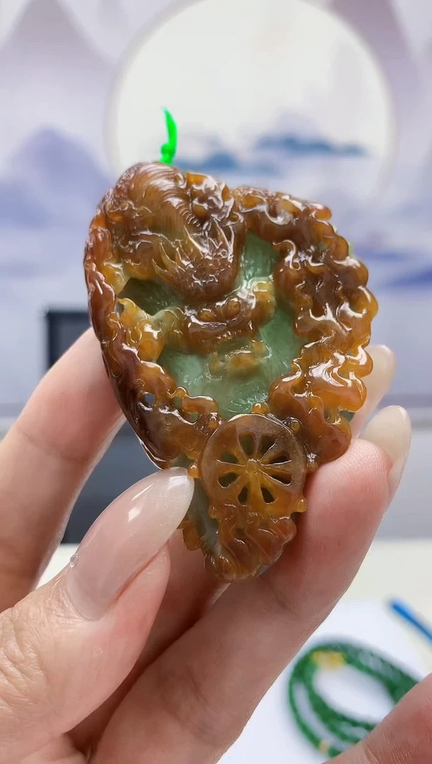 定制翡翠未镶嵌4868MM-毛货挂件178