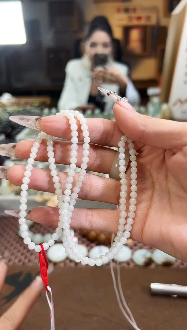 项链未镶嵌和田玉且末料米达项链卡4