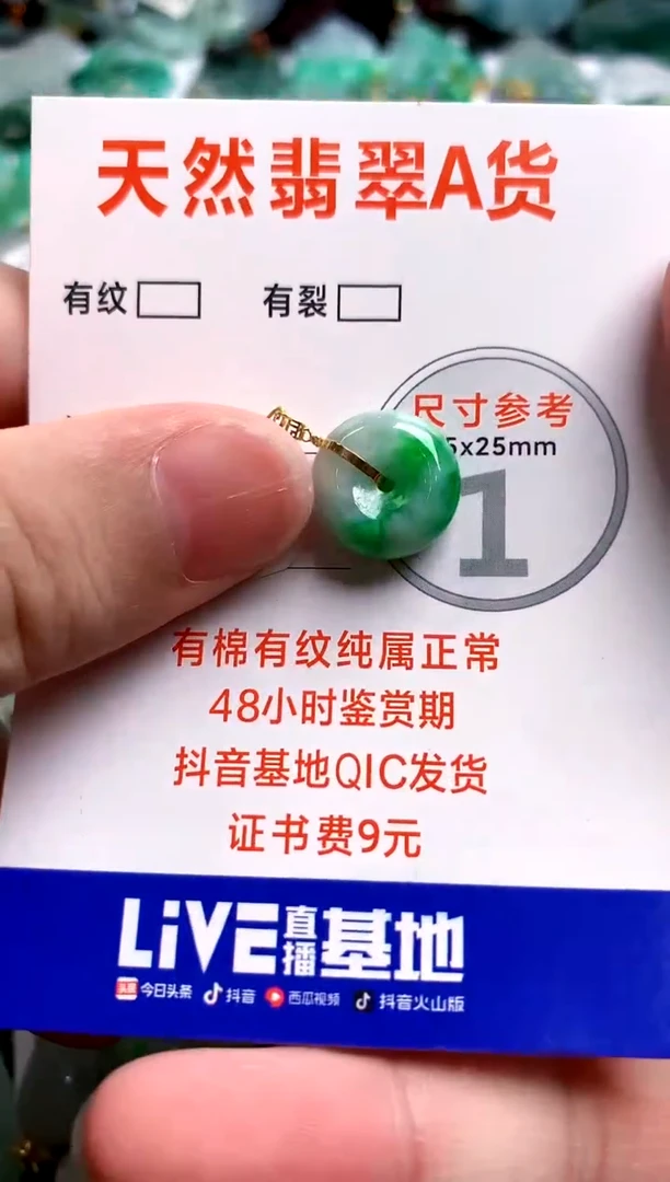 翡翠18K金镶嵌颈饰0885541311