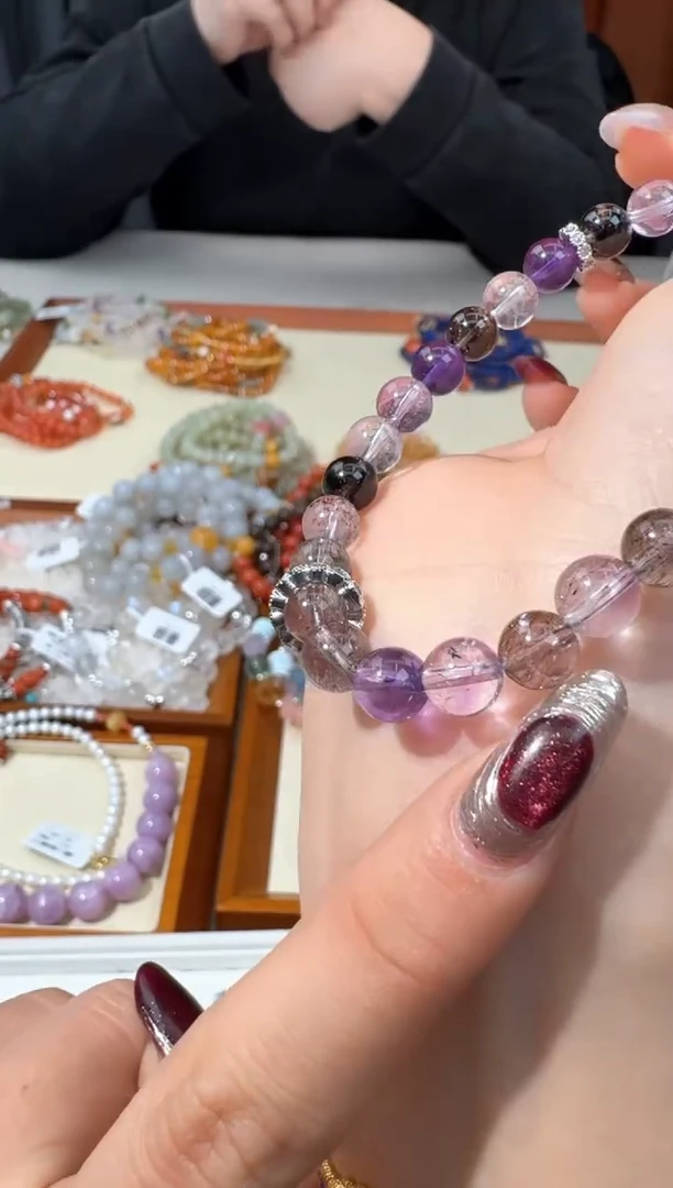 【闪购商品】水晶手链未镶嵌A028超七紫水随行设计款