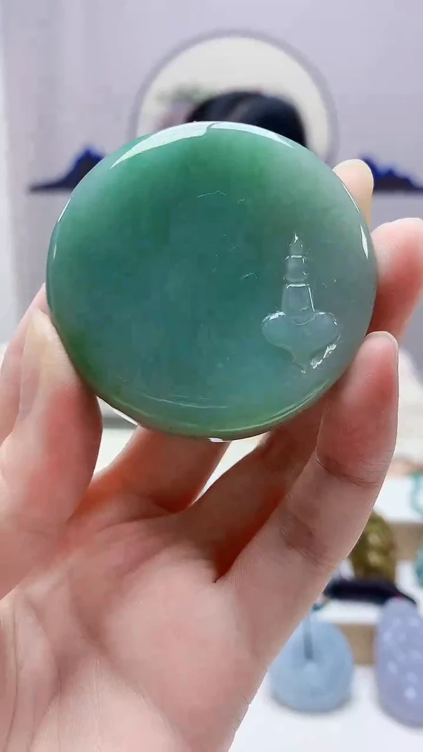 未镶嵌定制翡翠心***?4852zm-毛货挂件