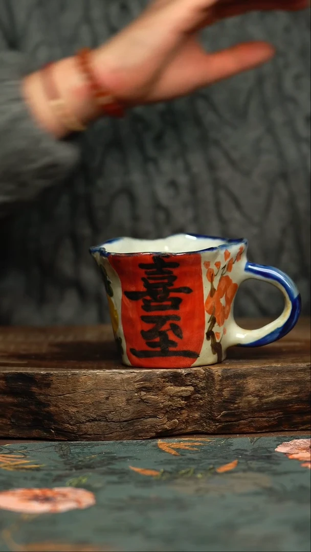 【闪购商品】杯杯手工手绘同款陶器