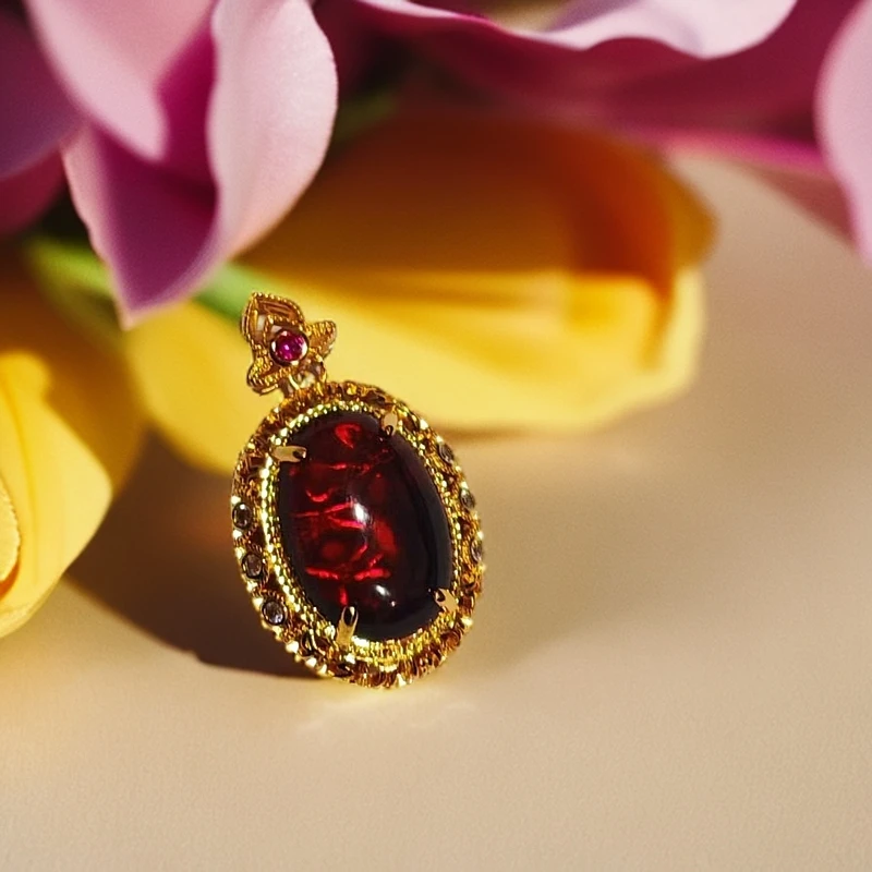 血珀 假一赔四气质时尚时尚红色大气优雅