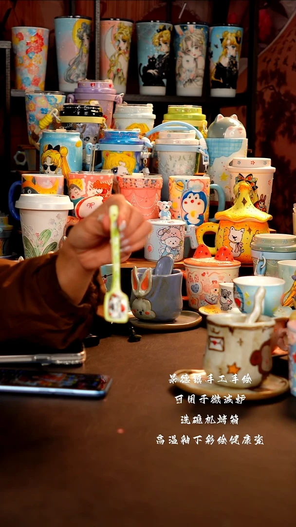 景德镇设计款手工手绘杯杯