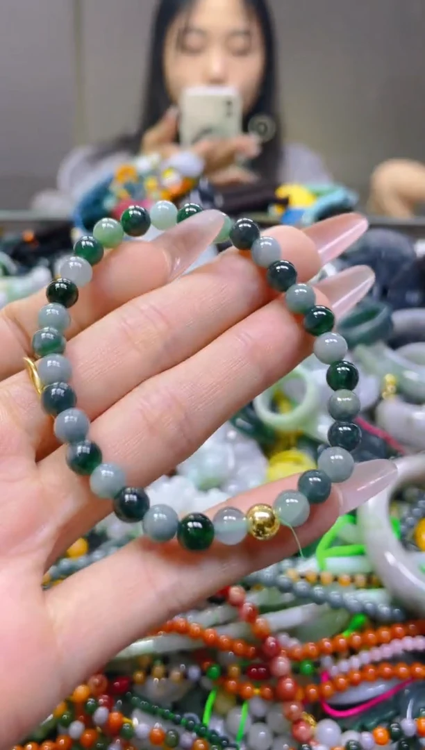 翡翠未镶嵌颈饰6MM/Q/翡翠A货一图一物