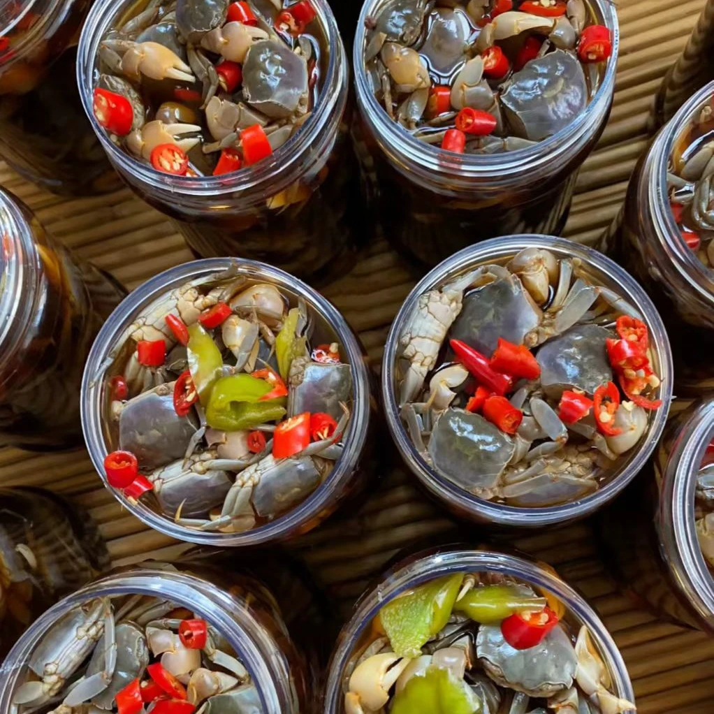 生呛捞汁发财蟹（嘟噜子）鲜香味美（带卤1斤左右一桶）