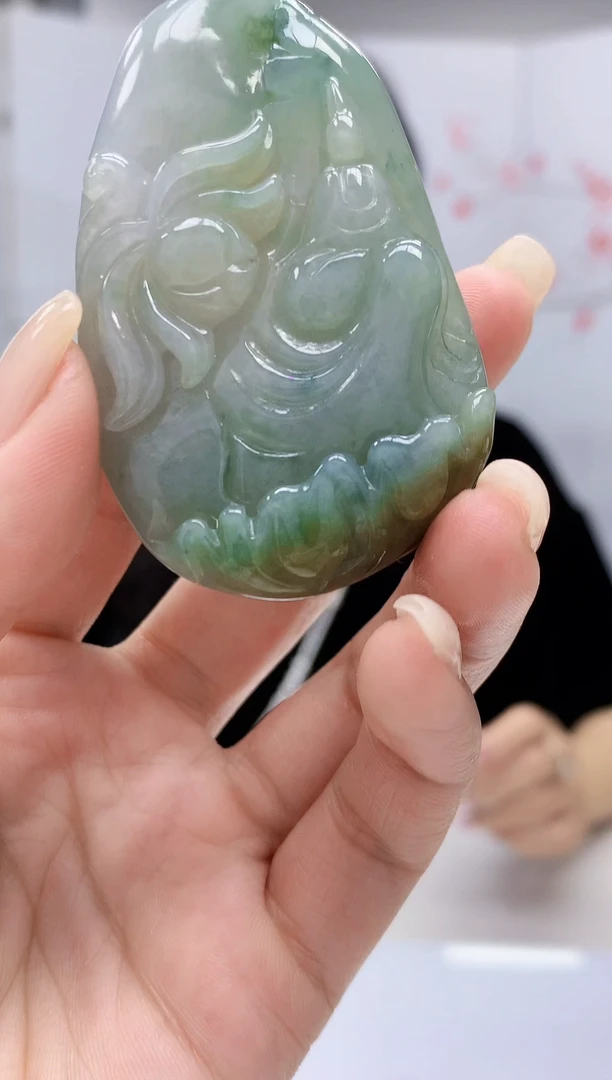 【闪购商品】定制翡翠未镶嵌4829lr-毛货挂件27