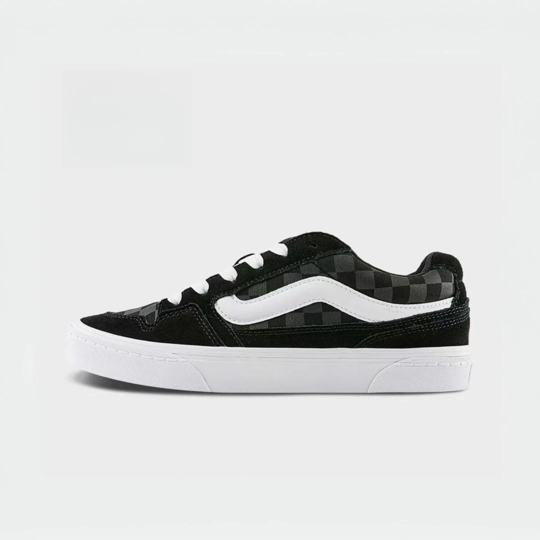 VANS范斯新款Caldrone黑色美式复古生胶底胖胖鞋板鞋VN000CSPBLK