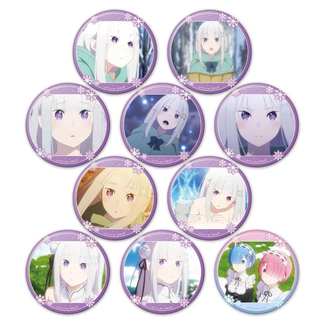 Re:0 从零开始的异世界生活 爱蜜莉雅个人池56mm徽章 正版日谷