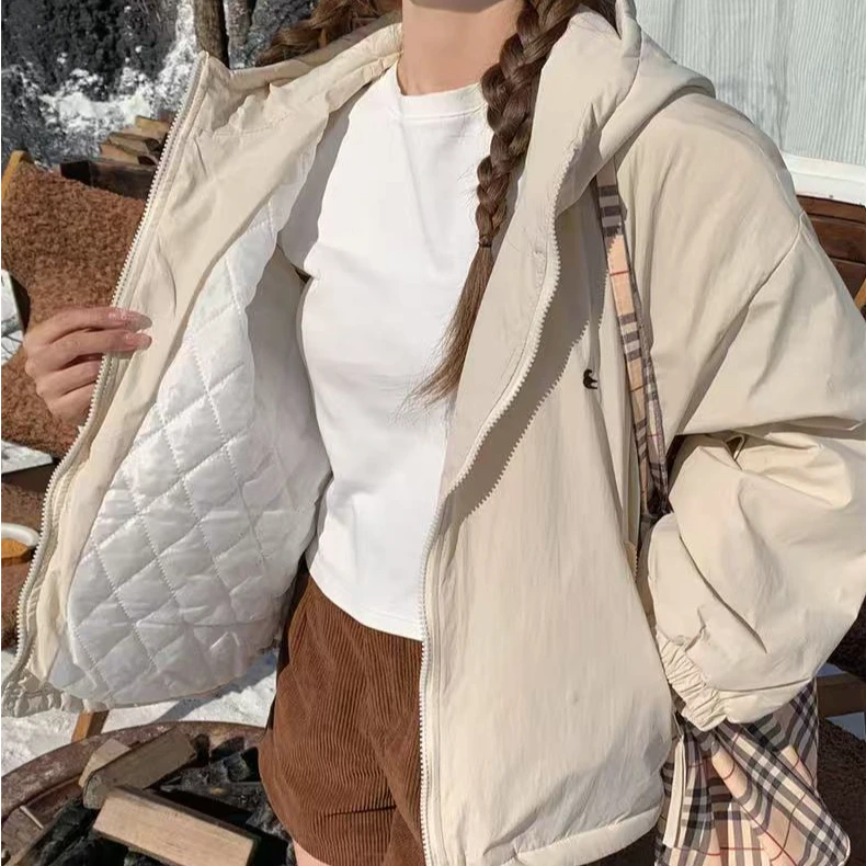 8819小燕子棉衣纯色时尚休闲