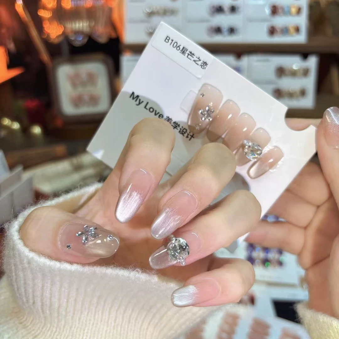 B106【星芒之恋】新年款纯手工秋冬显白气质穿戴甲