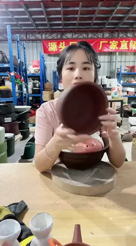 瑕疵大号紫砂内胆不圆色差