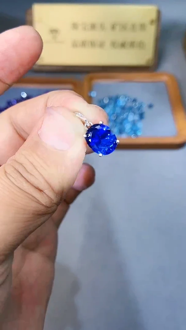 【闪购商品】蓝宝石颈饰银S925镶嵌354