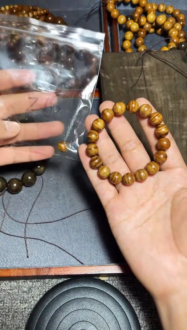 金丝楠手串/手链1.2药香老料水波纹238