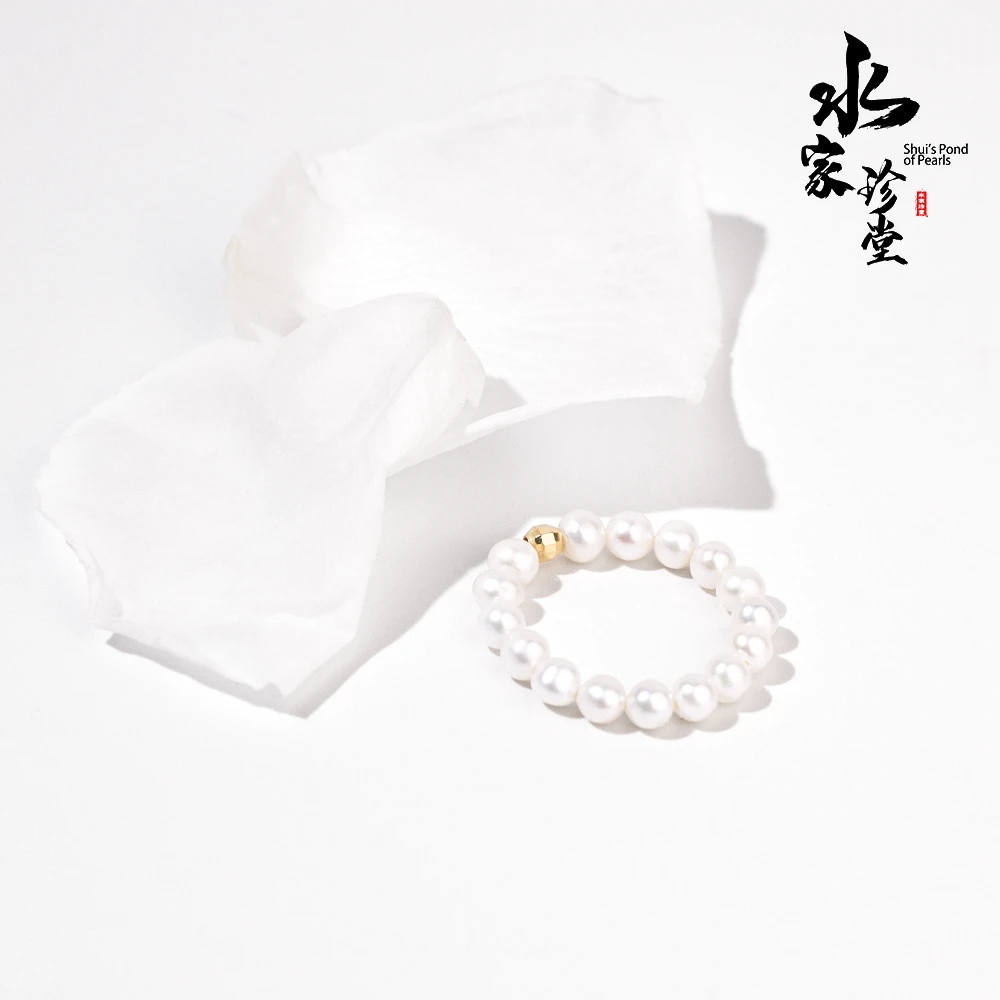 S925银淡水弹力圈baby珠戒指戒圈3-4mm 多样性发 J0401