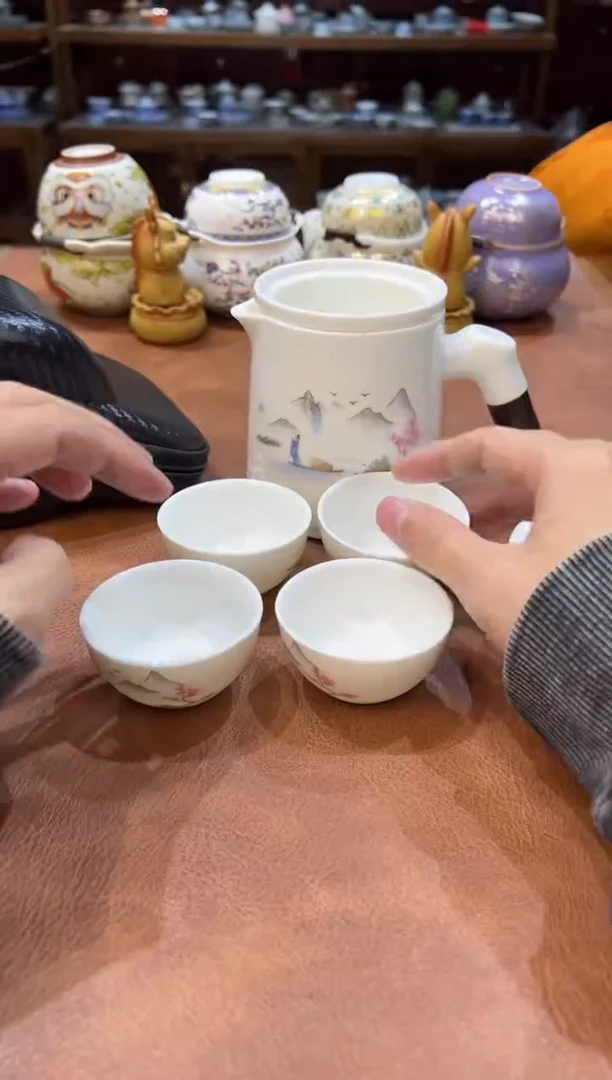 真的很便宜会开片的旅行茶具