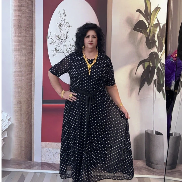 最新款女士网红点点连衣裙【161】