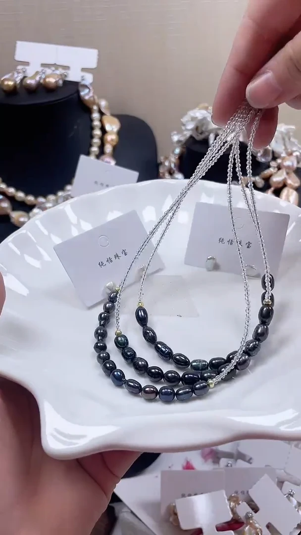 未镶嵌项链淡水珍珠【纯恬饰品】（多样性发货发一）