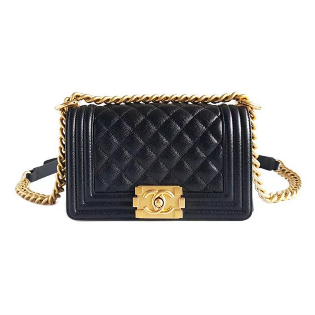 全新未使用 Chanel/香奈儿 小花佳珊 Leboy 小号 荔枝 芯片