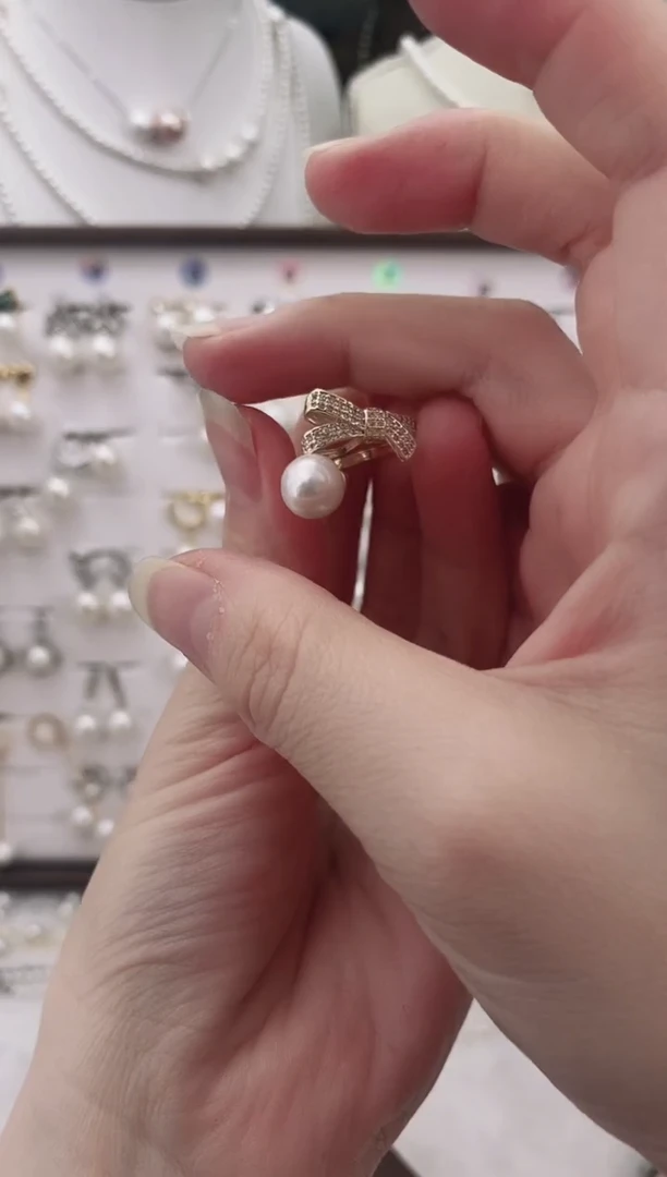 合金耳饰淡水珍珠23