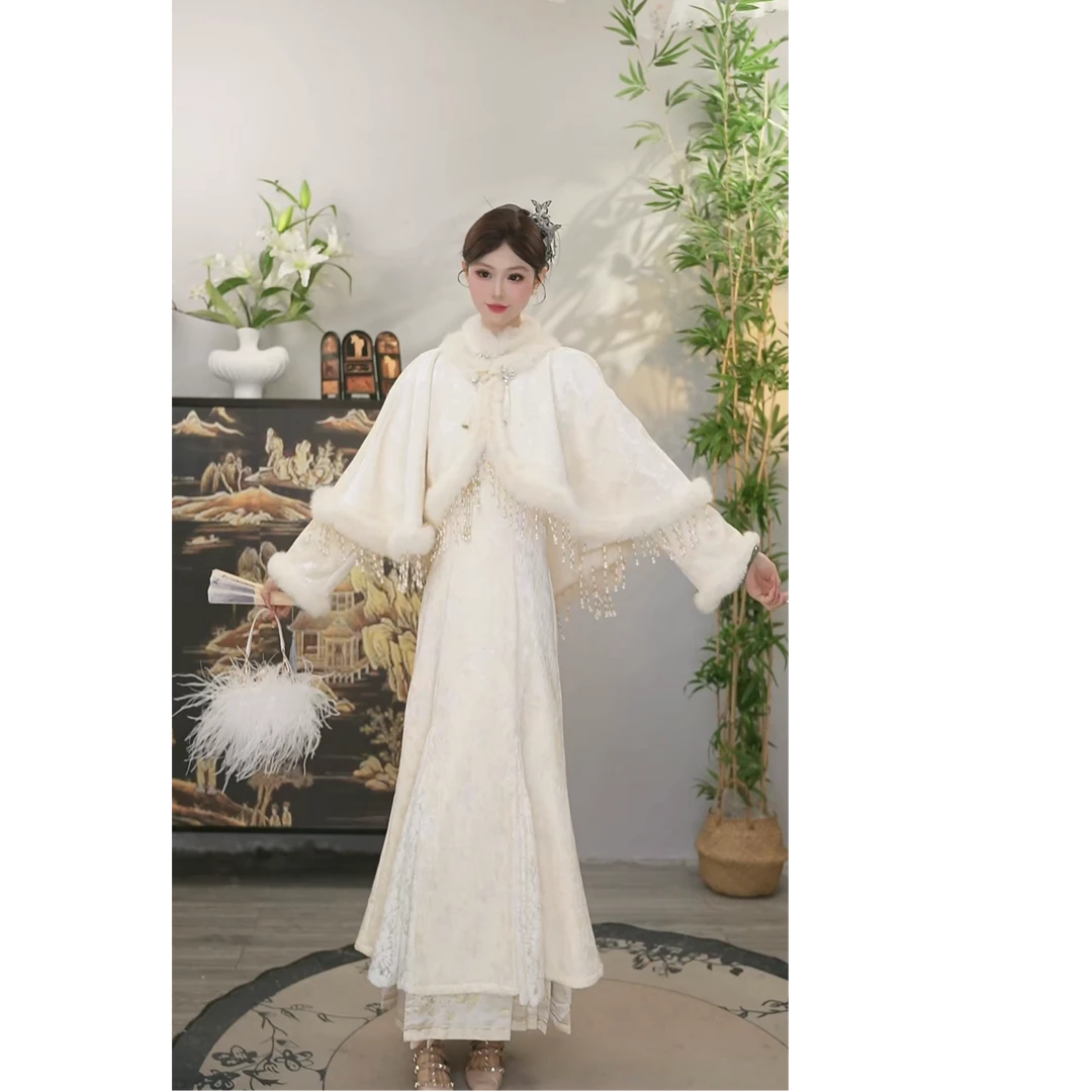 【储秋】新中式秋冬款香槟入冬漂亮时髦气质跨年穿搭（5499+5509）