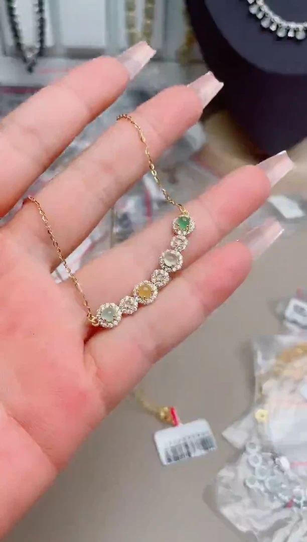 翡翠银S925镶嵌吊坠(不含链)、