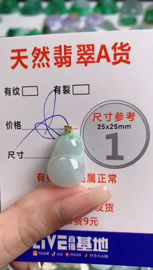 翡翠18K金镶嵌颈饰24000224