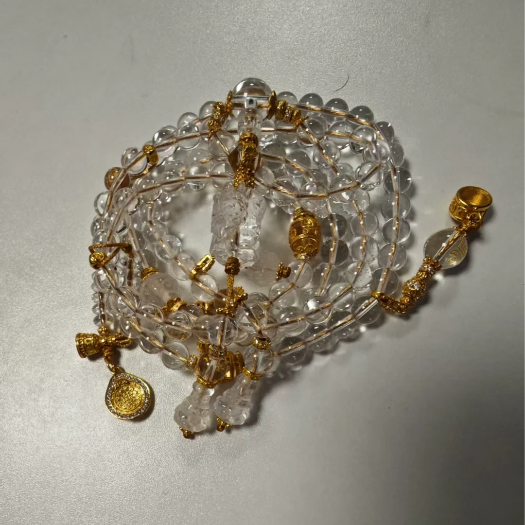 次第花开 扎老师+大鹏 利姆利亚白水晶项链