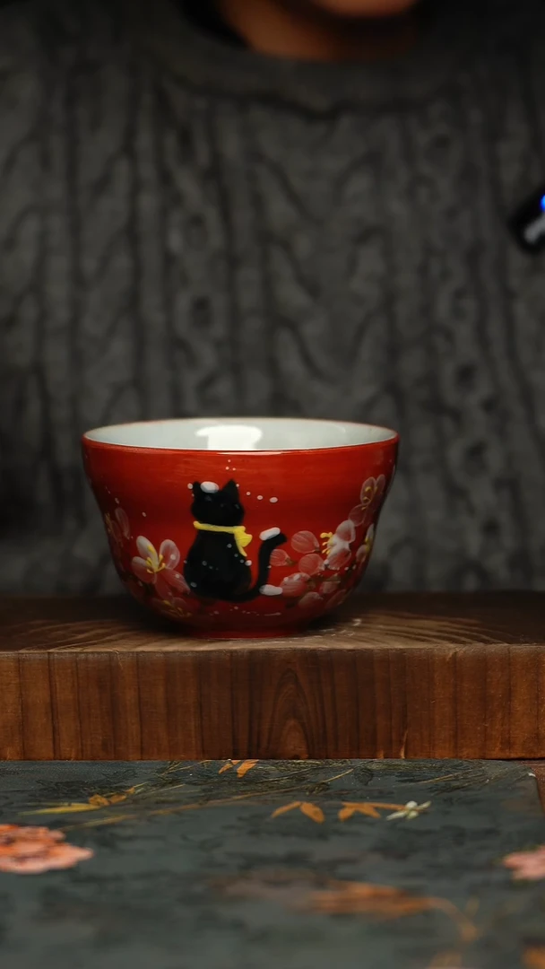 瓷片釉下彩手工手绘同款陶器
