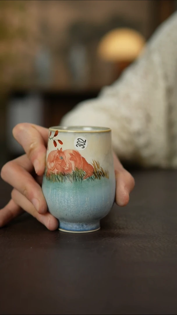 杯景德镇陶瓷杯碗柴烧多人瑕疵