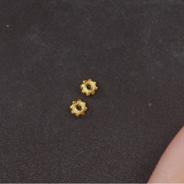 足金【小太阳垫片】隔珠M  卡3mm