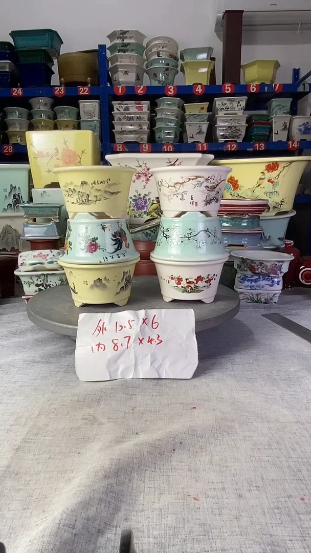 61016六只圆盆花盆